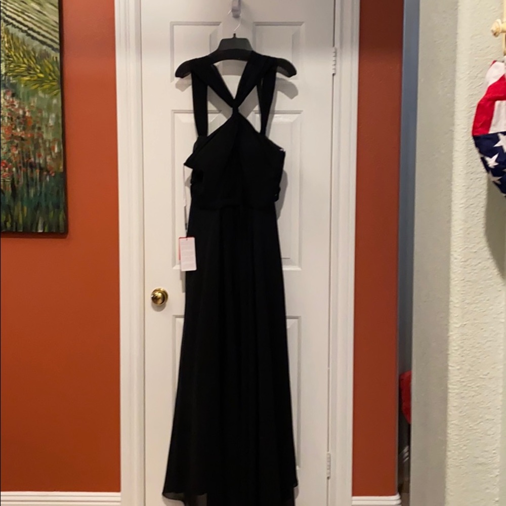 Black Chiffon bridesmaid dress. 18W